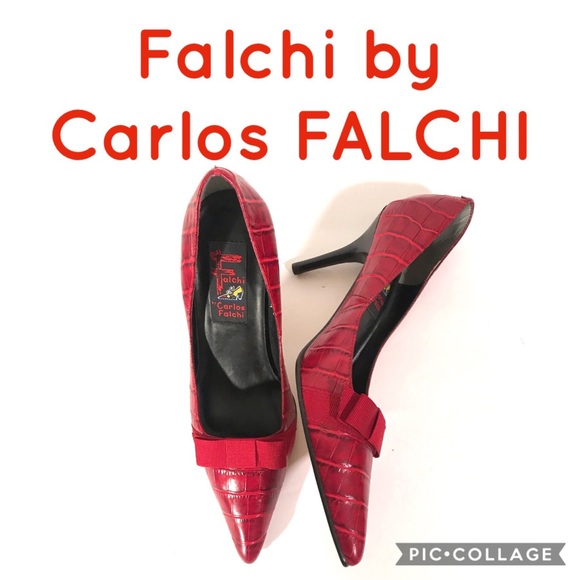 Falchi by Carlos Falchi Alligator Stilettos Sz 6B - Picture 4 of 8
